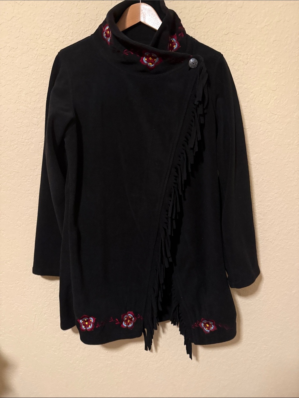 Boho wrap fringe embroidery fabulous for fall!